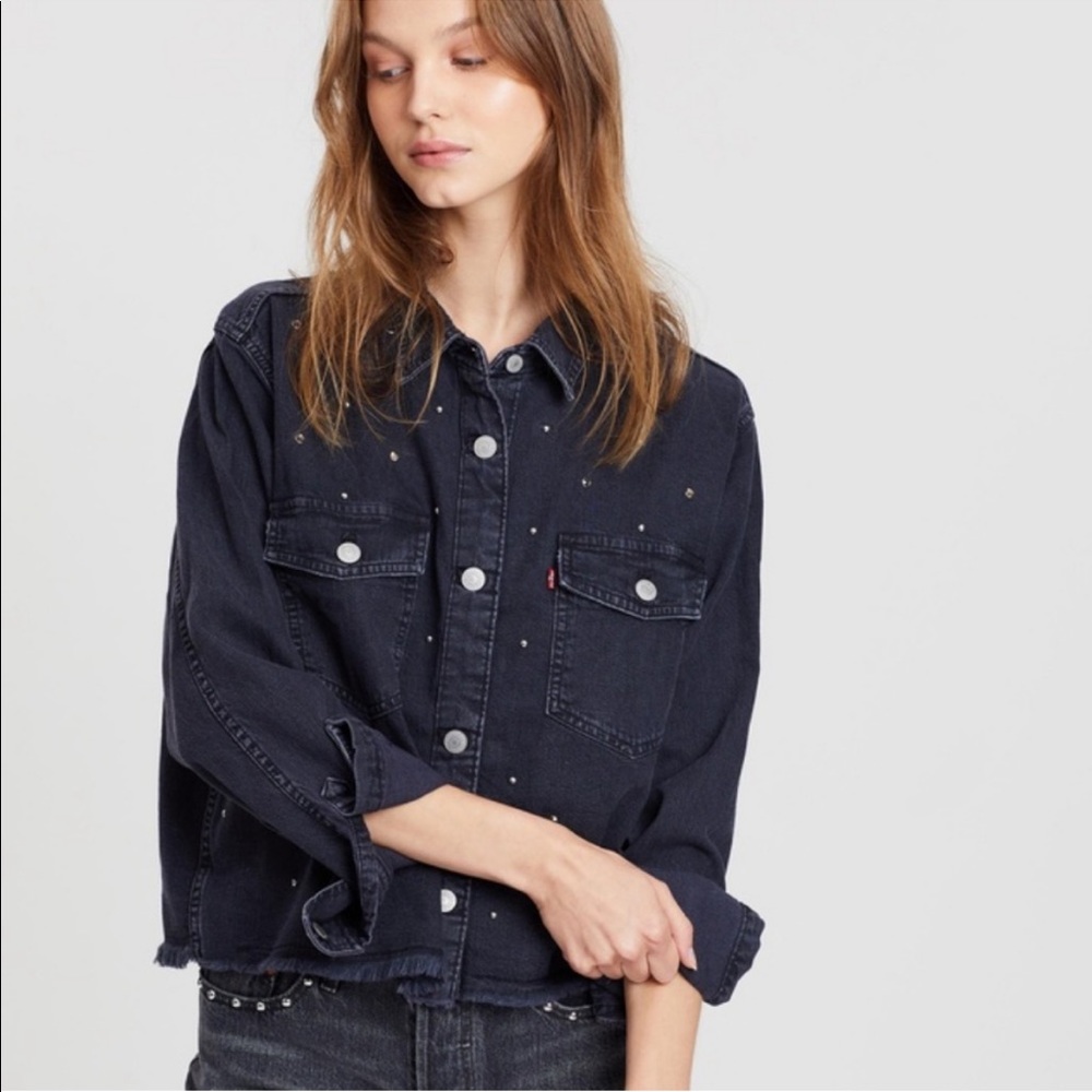 Levi’s Faded Black Studded Button Down Shirt
